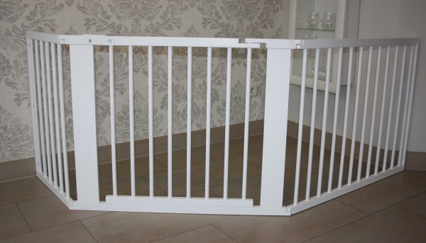 Schutzgitter Absperrgitter Türgitter Treppenschutzgitter V 229 cm weiß